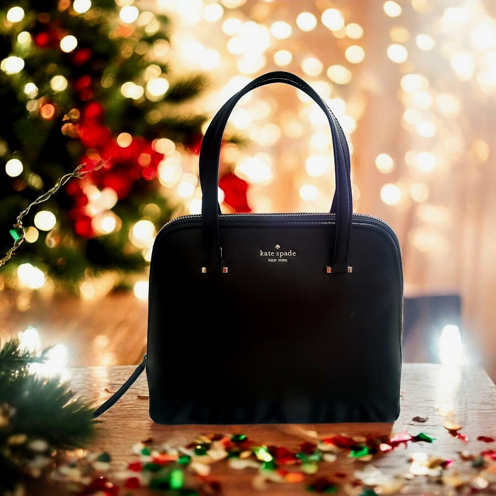 Kate Spade Black Satchel Bag with Structured Design